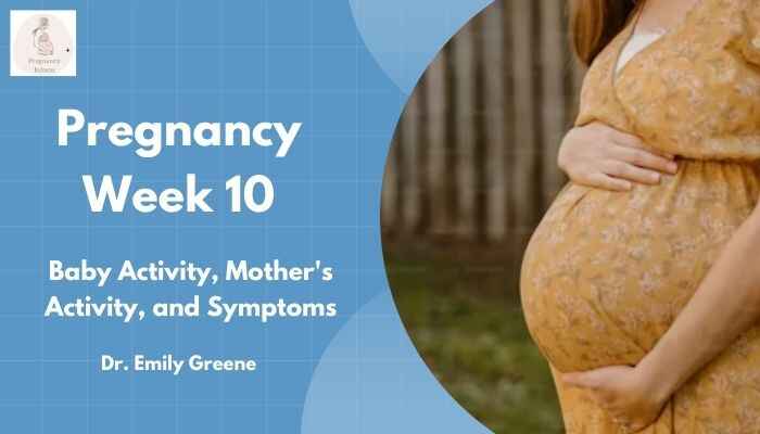 A pregnant woman in her pregnancy week 10